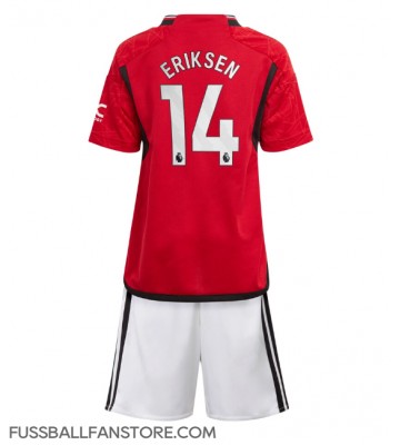 Manchester United Christian Eriksen #14 Replik Heimtrikot Kinder 2023-24 Kurzarm (+ Kurze Hosen)
